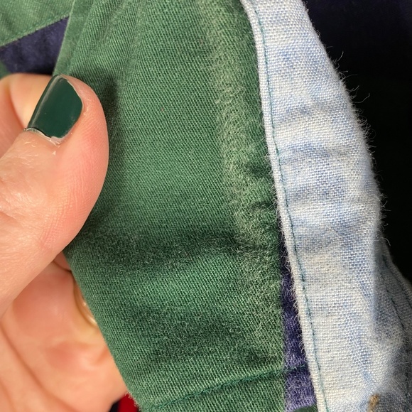 Vintage 90s Y2K Nautica Mens XL Shirt Button Down Striped Green Vibrant - Picture 3 of 4